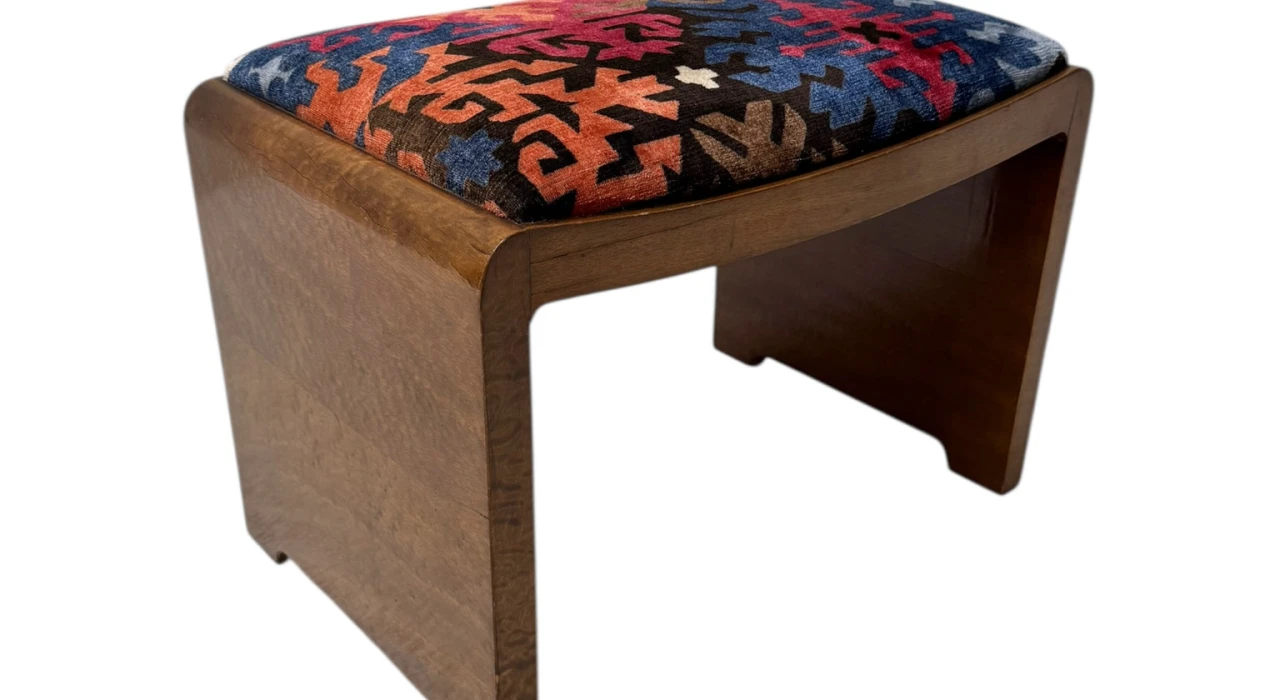 Art Deco Stool by De Coene Frères Kortrijk, 1930s